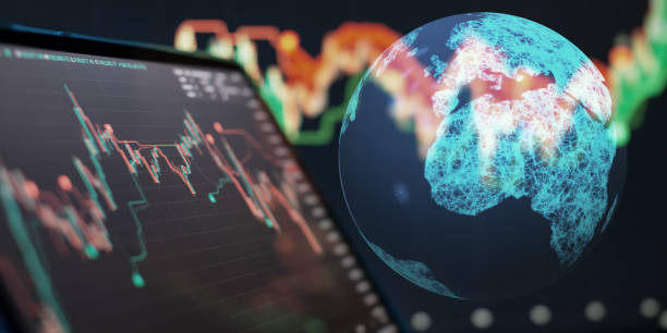 istock Dynamic Stock Market Analysis with Rising Graph and Blurred Trading Chart Background 2192643856