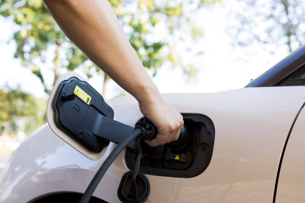 istock Electric car charging at station 2192649914