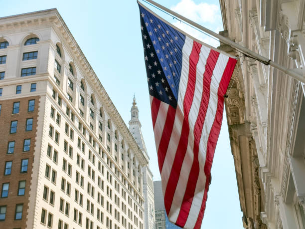 istock American flags on Fifth avenue 2192650419