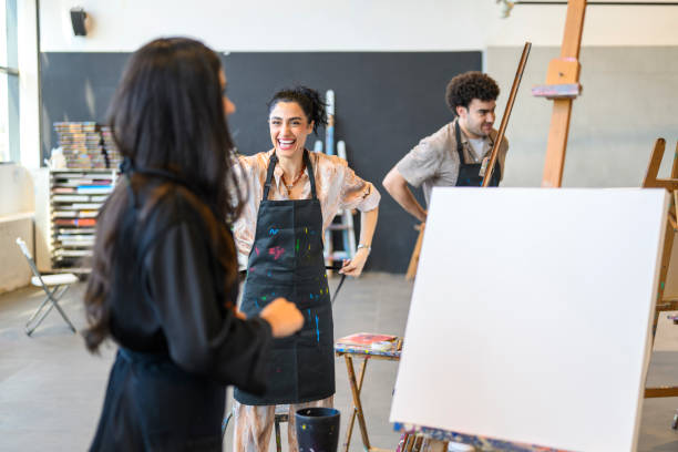 istock Adult students preparing for art class 2192650479