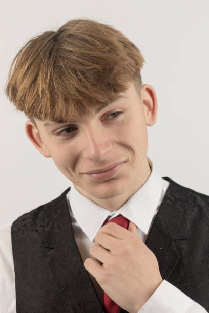 istock Teenage boy wearing a suit 2192658269