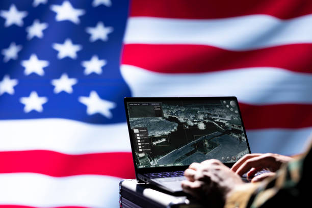 istock United States soldier in command room controls drones with laptop 2192658929