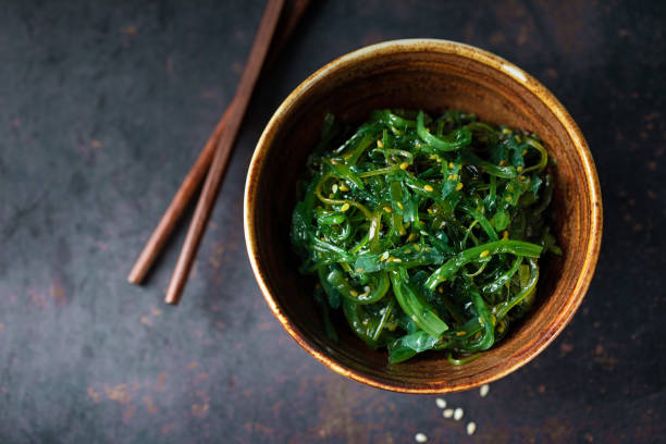 istock Seaweed salad in small bowl on table 2192659426