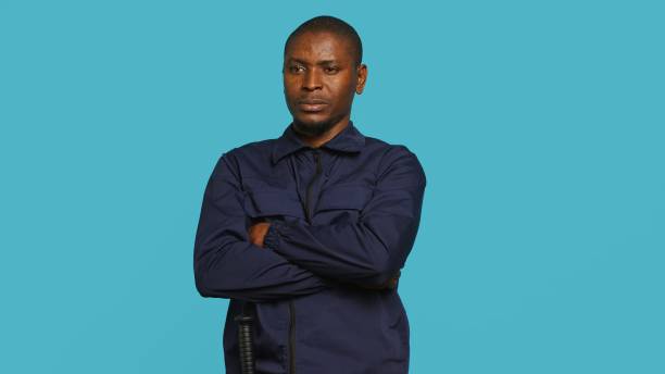 istock Portrait of smiling security agent securing assigned post 2192659851