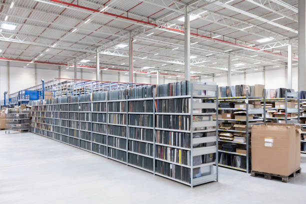 istock Large supply chain distribution warehouse filled with goods 2192660239