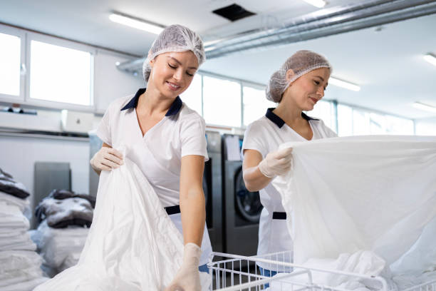 istock Preparing hospital bedclothes for washing. 2192660301