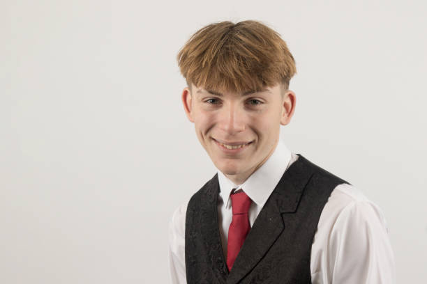 istock Teenage boy wearing a suit 2192663547