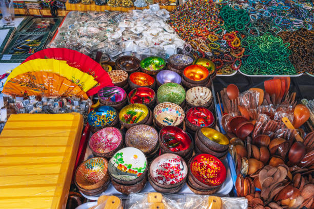 Various souvenirs at the market in Hoi An, a UNESCO World Heritage Site.