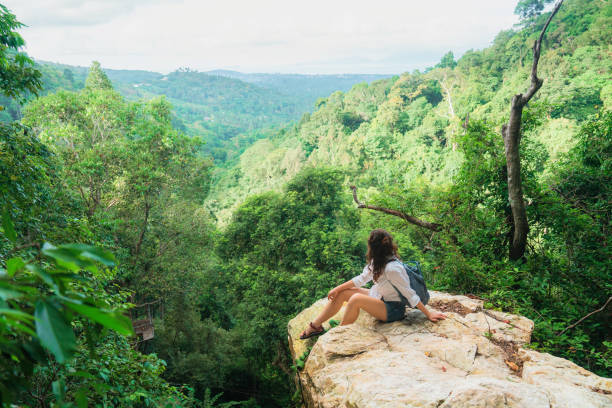 istock Woman looking at jungles from viewpoint on Koh Samui, Thailand 2192667325