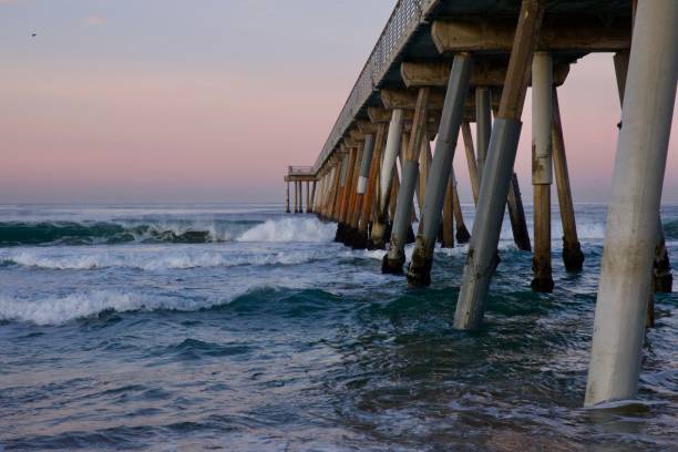 istock Early morning surf at the Hermosa pier 2192667986
