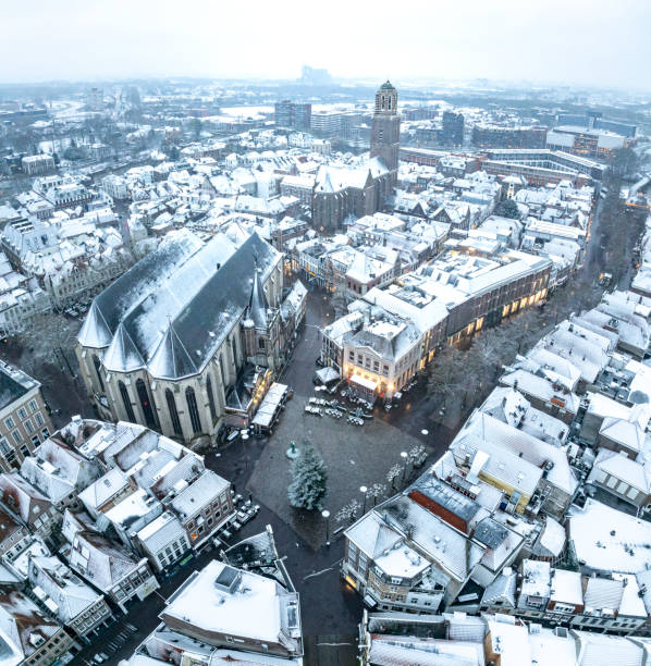 istock Zwolle downtown district during a cold winter morning seen from above 2192676085