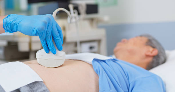 elder receive abdominal ultrasound