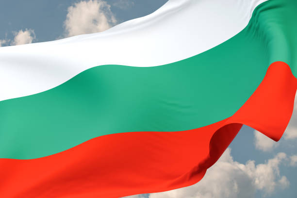 istock Close up waving flag of Bulgaria. 2192681493