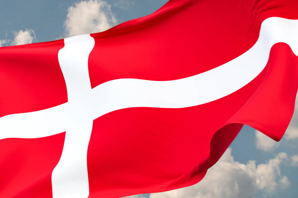 Copenhagen - Denmark - July 4 - 2023 - Denmark Flag