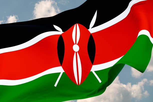 istock Close up waving flag of Kenya. 2192681549