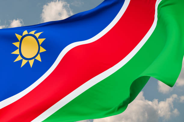 istock Close up waving flag of Namibia. 2192681550
