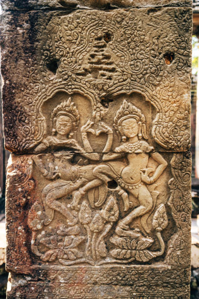 Banteay Srei temple contains the finest, most intricate carvings to be found in Angkor.