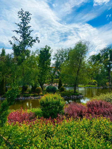 istock Landscape with a Pond and Colorful Vegetation 2192688418