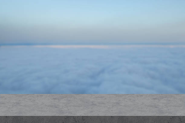 istock Sky Blue, Cloud Background over Marble Texture Table Top,Display Glossy Marble floor on Spring sky,white fluffy clouds in vivid, Backdrop background with copy space for Summer Product Presentation 2192699950