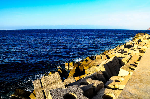 istock The ocean is calm and the sky is blue 2192705470