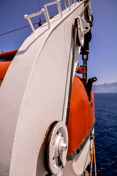istock A boat with a red life preserver on it 2192705537