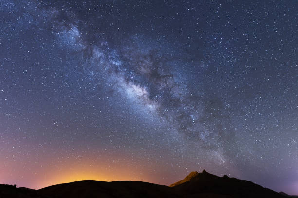 istock Milky way over mountain ridge 2192712296