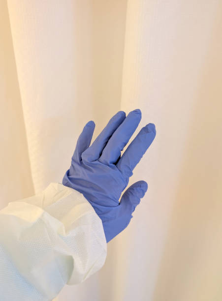 istock Latex Glove and a Curtain 2192712341