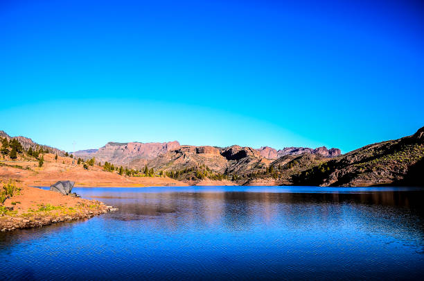 istock A beautiful blue lake with mountains in the background 2192712387