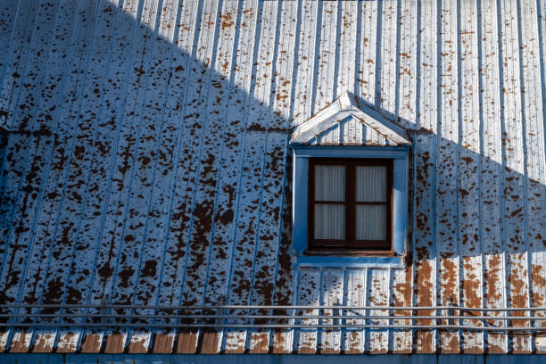Roof of house in the Old Town of Quebec City, Quebec, Canada