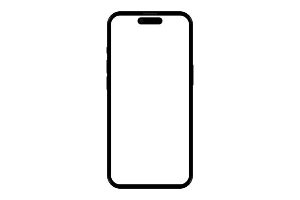 istock Isolated smart phone mockup without background with blank screen. Stock royalty free 2192716074
