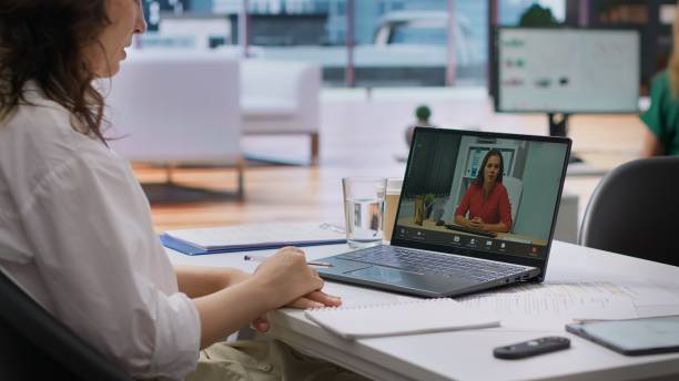 istock Human resources worker conducting a job interview via online videocall 2192728421