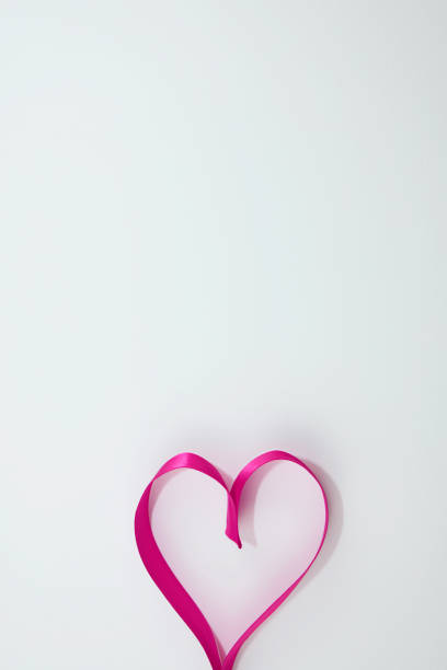 istock Heart shaped ribbon on white background. 2192738067
