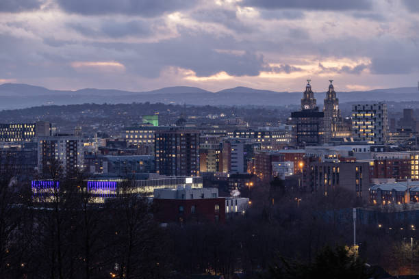 istock Liverpool Skyline at Blue Hour with the Iconic Liver Building 2192738110