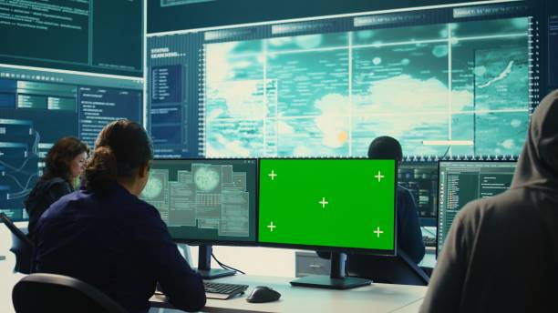 istock Hacking specialist works with an isolated chroma key display 2192739188