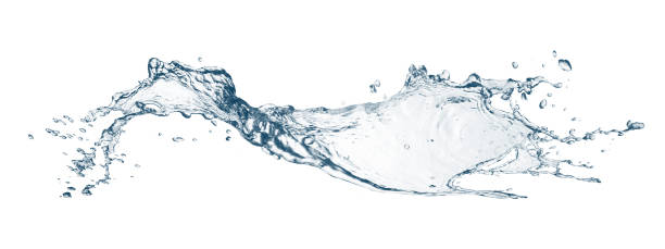 istock 3d illustration of abstract blue waves and splashes flowing on white background 2192744256