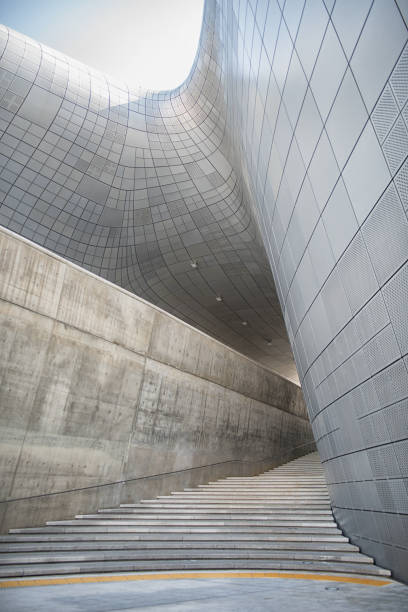 Seoul, Korea - October 23rd  2017, It is the beautiful modern Architects for multi-cultural complex in Seoul Dongdaemun Korea.