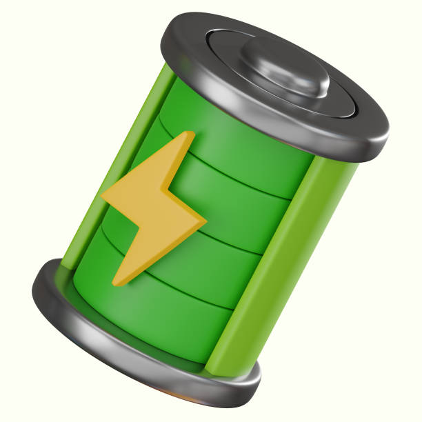 istock 3D render, Green Energy Battery, Icon Illustration 2192744393