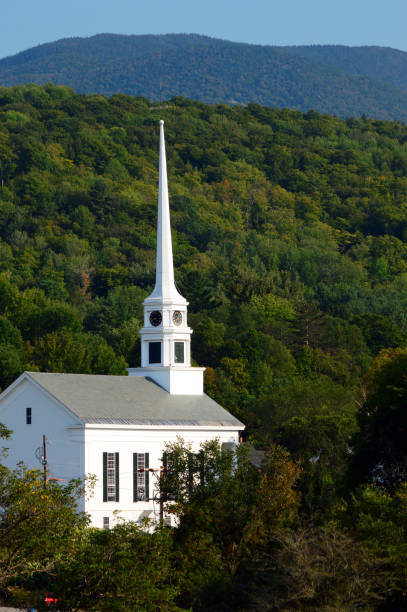 istock Classic New England church 2192745475