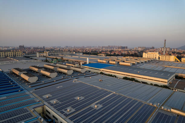 istock A factory that installs solar panels on the roof 2192750406