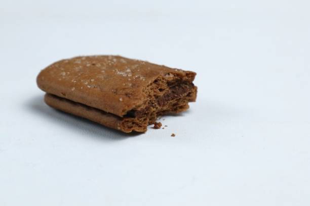 istock Chocolate biscuit sandwich isolated on white 2192758867