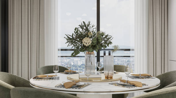 istock Modern dining room, super photo-realistic background 2192761126