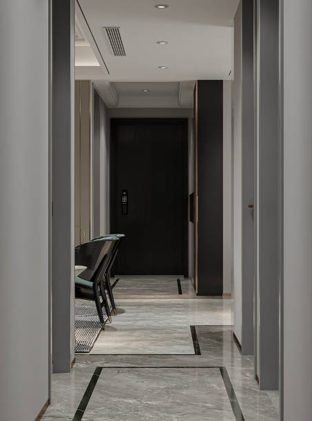 istock Modern Luxury Hallway with Marble Flooring and Minimalist Design 2192761128