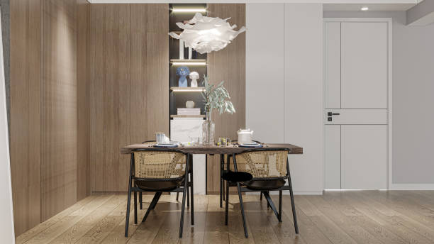 istock Scandinavian style interior design of modern dining room. 2192761698