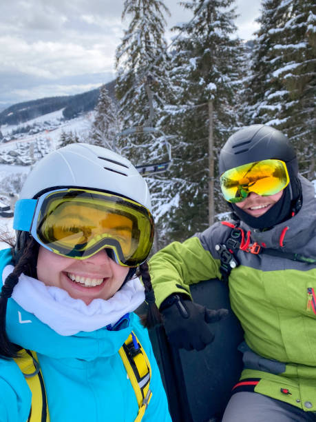 istock Skiers Taking Selfie on Snowy Mountain 2192762599