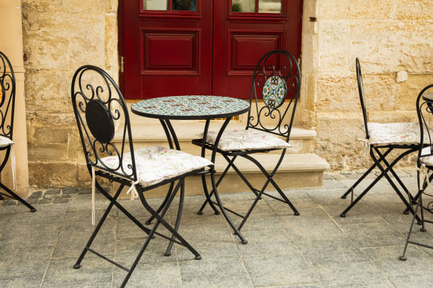 istock A beautiful table with chairs outside near the cafe 2192762674