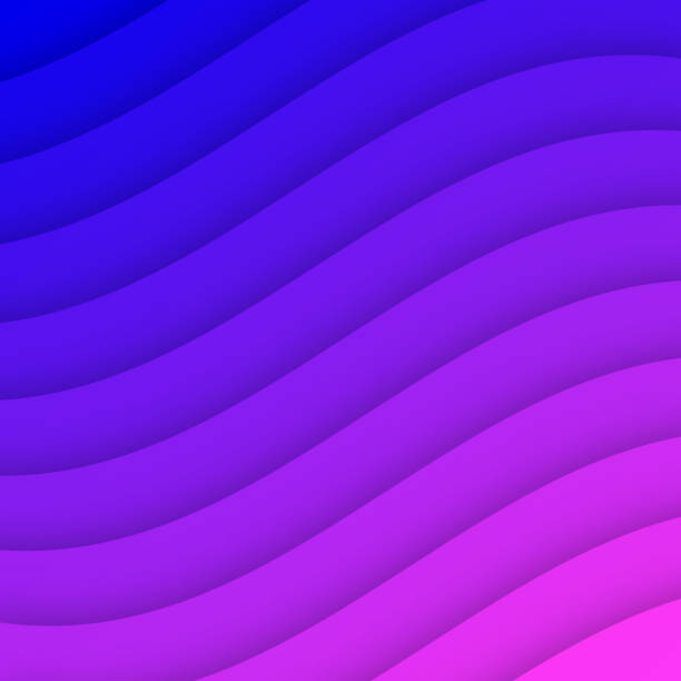 istock Purple abstract wave shapes - Paper cut background - Trendy 3D design 2192767289