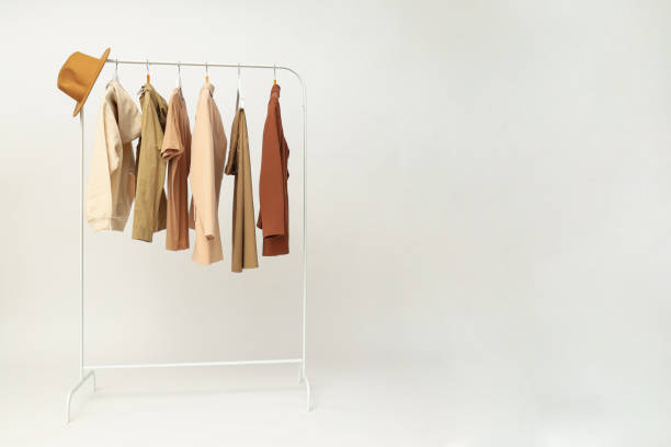 istock Wardrobe rack with different clothes, concept of different clothes 2192768107
