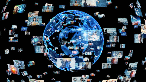 istock Digital contents concept. Social networking service. Streaming video. Global communication network. 2192768209