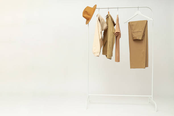 istock Wardrobe rack with different clothes, concept of different clothes 2192768408