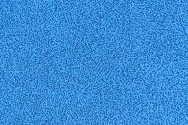 Closeup photo of blue color fabric cloth with short haired fluffy and soft abstract texture background. Bluish colored surface textile material, background texture of fabric. Design element copy space